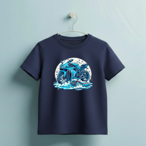 White Blue Motorcycle